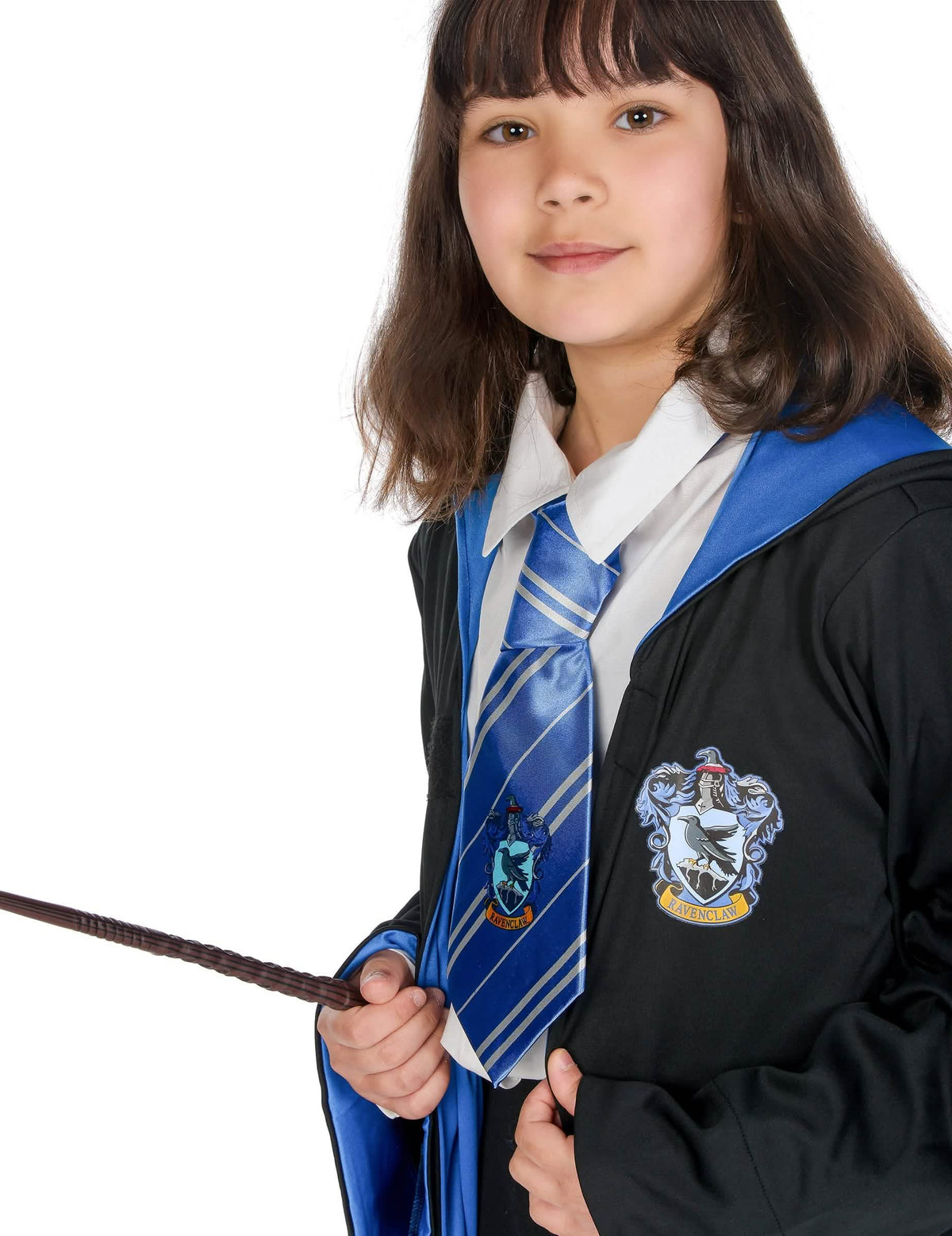 Funidelia – Déguisement Serdaigle Harry Potter Pour Enfant – Cape à Capuche, Noir – Taille 7-9 Ans – Licence Officielle – Carnaval, Halloween, Fêtes