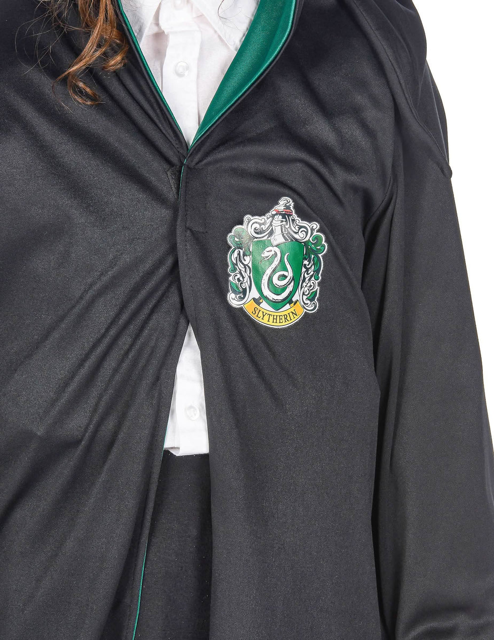 Détail de l'écusson du déguisement classique Serpentard Harry Potter