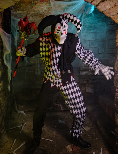 Halloween Clownkostüm für Herren schwarz