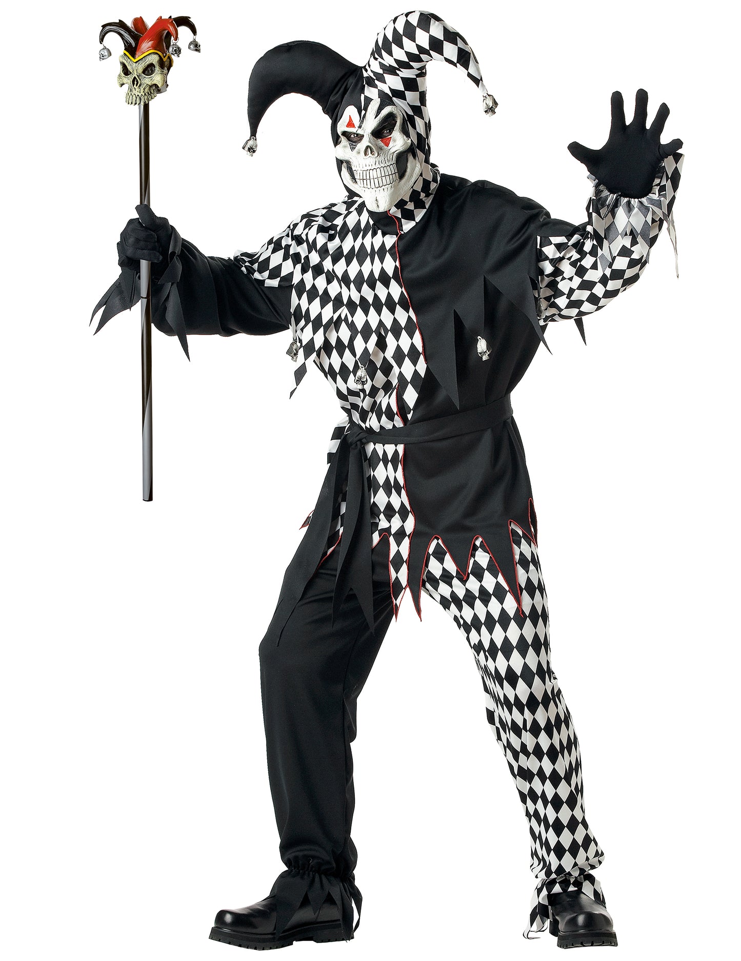 Halloween Clownkostüm für Herren schwarz