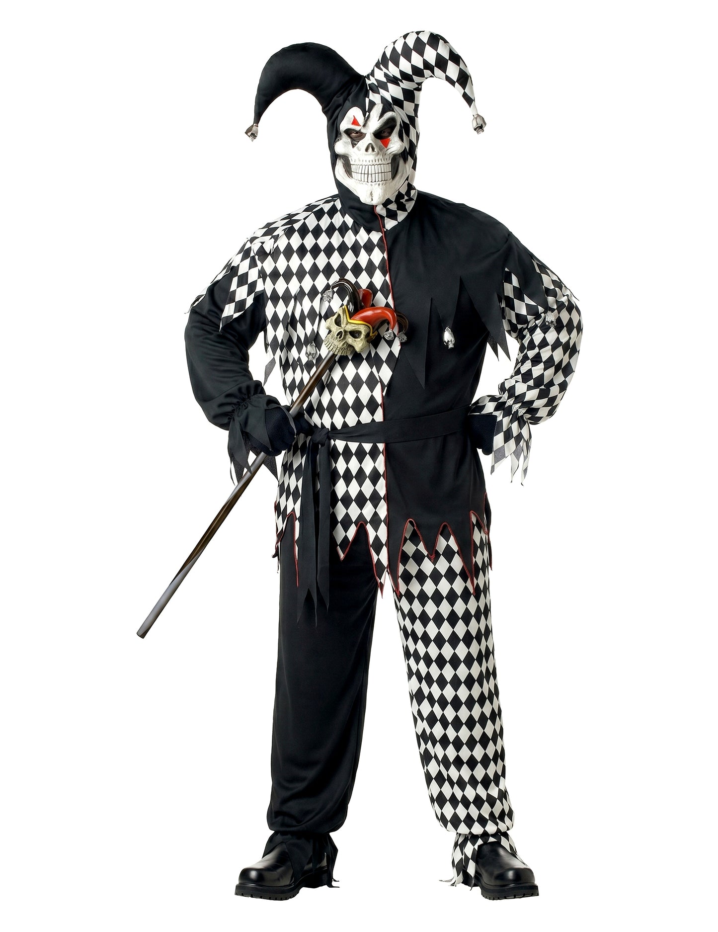 Halloween Clownkostüm für Herren schwarz