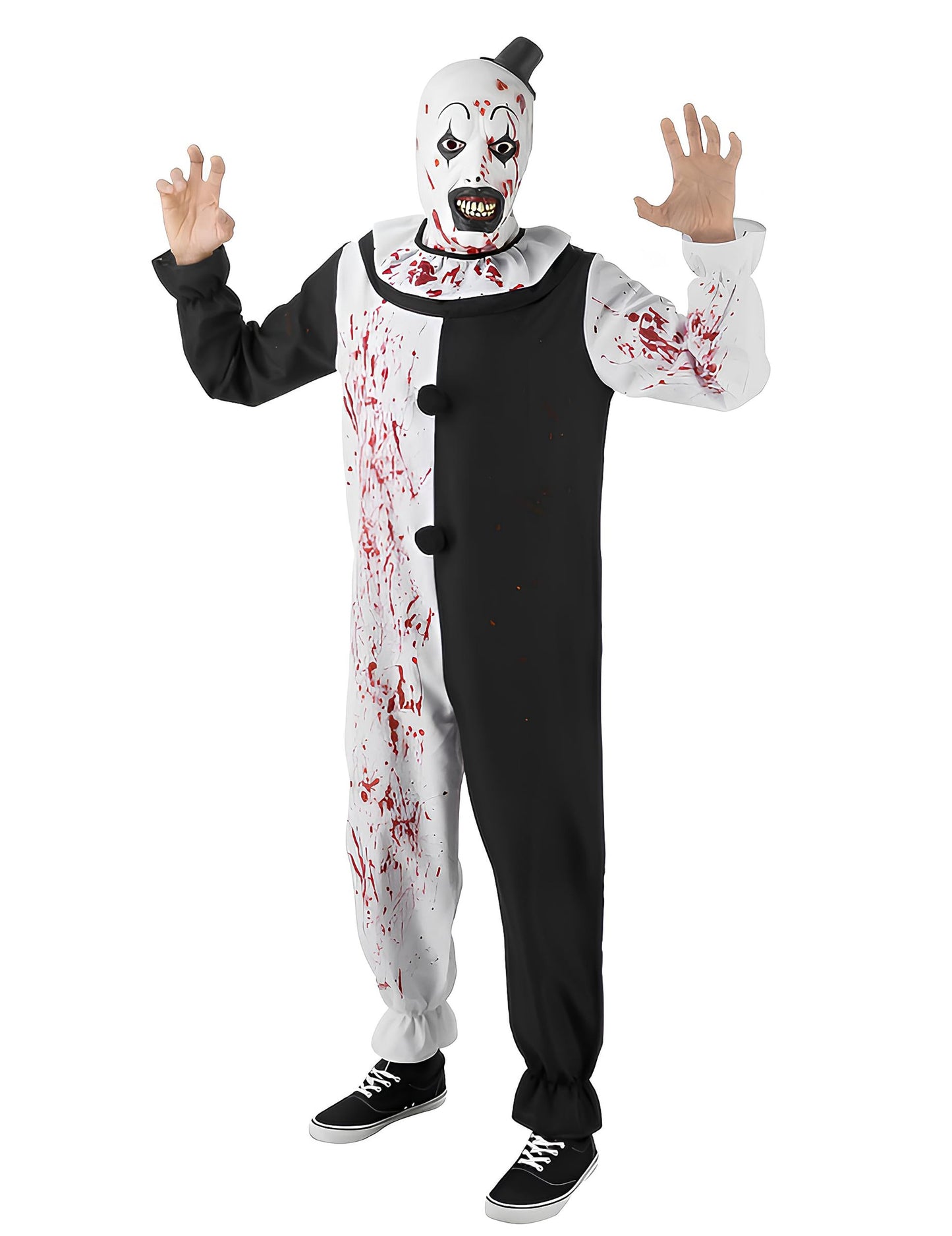 Vue de face du déguisement clown ensanglanté Terrifier™