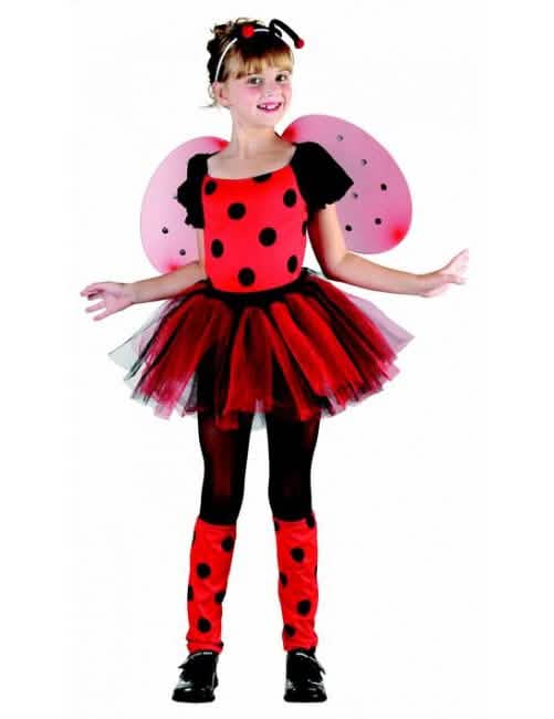 Marienkäfer Rot Verkleidung mit Tutu für Mädchen mit Flügeln und Antennen