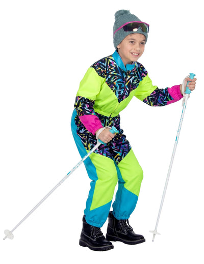 80er-Jahre-Ski-Overall für Kinder
