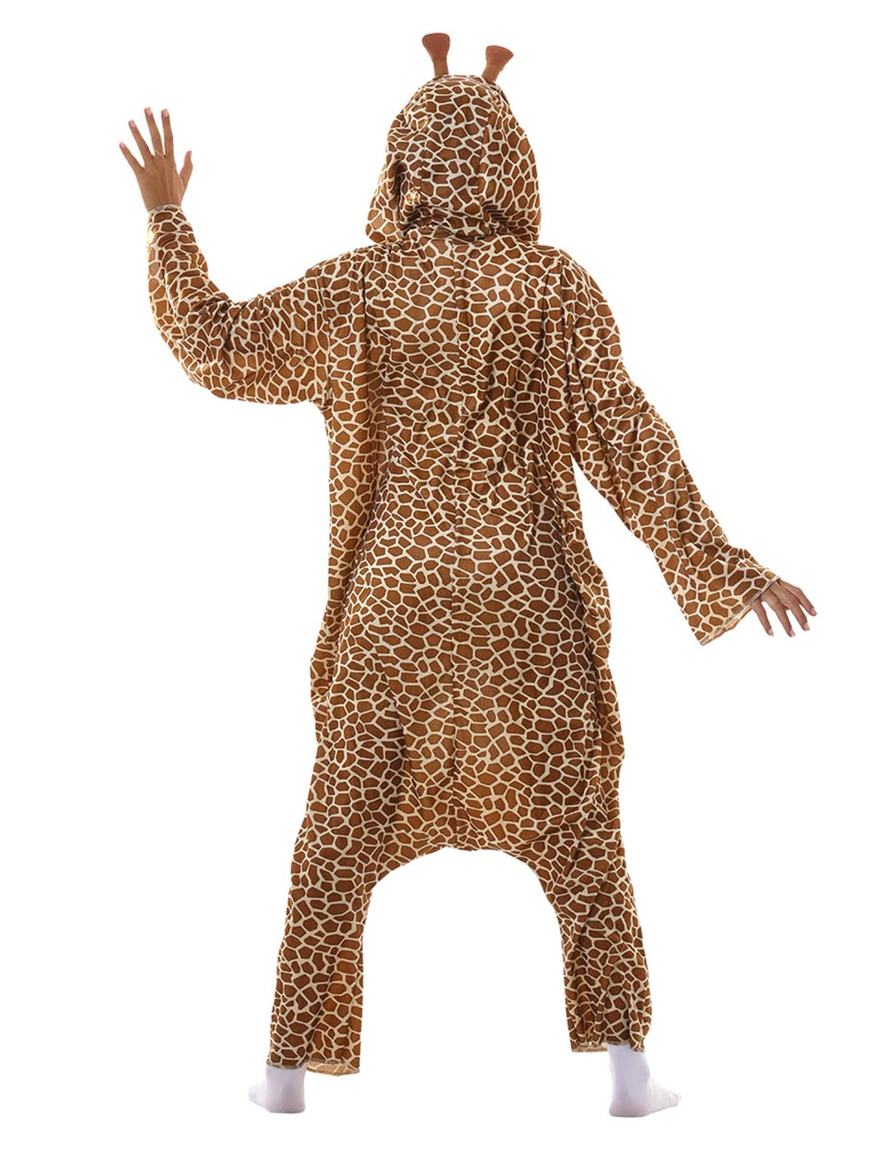 Rückansicht des Giraffen-Kostüms als Overall