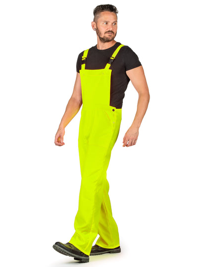 Latzhose Kostüm Overall für Erwachsene neongelb
