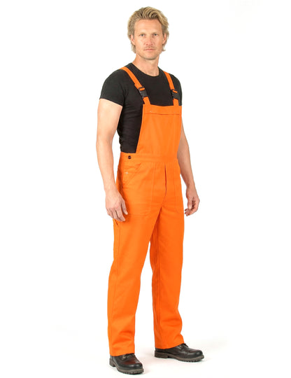 Neon-Latzhose Kostüm für Erwachsene orange