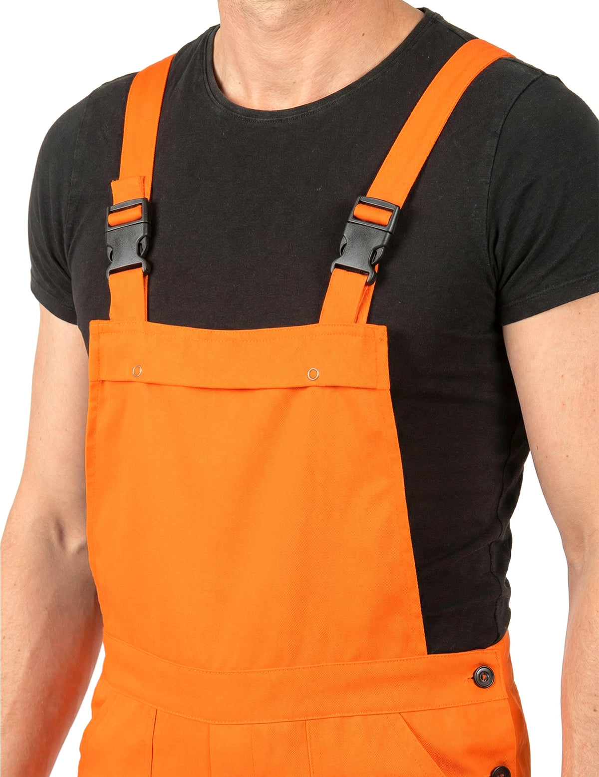 Neon-Latzhose Kostüm für Erwachsene orange