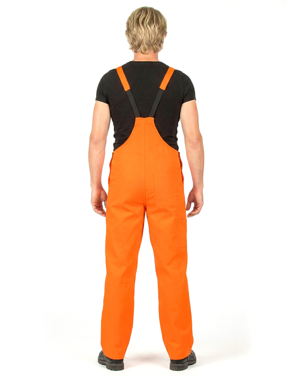 Neon-Latzhose Kostüm für Erwachsene orange
