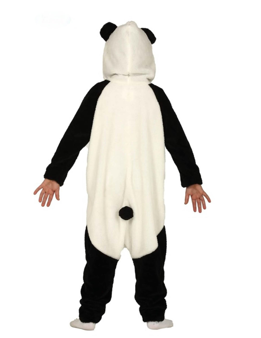 Rückansicht des Panda-Overallkostüms