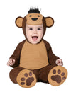 Déguisement combinaison singe pour bébé marron et beige