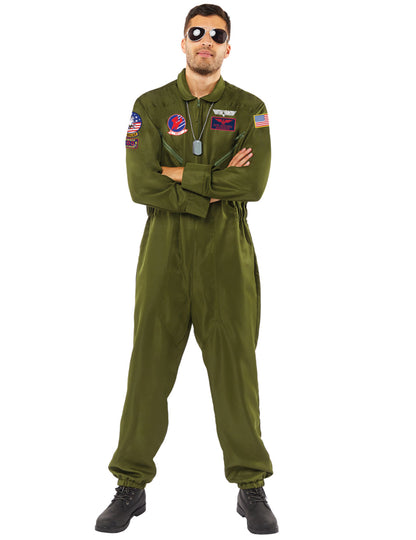 Vue de face en pied du déguisement combinaison Top Gun™