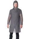 Déguisement côte de maille chevalier luxe pour adulte gris argenté