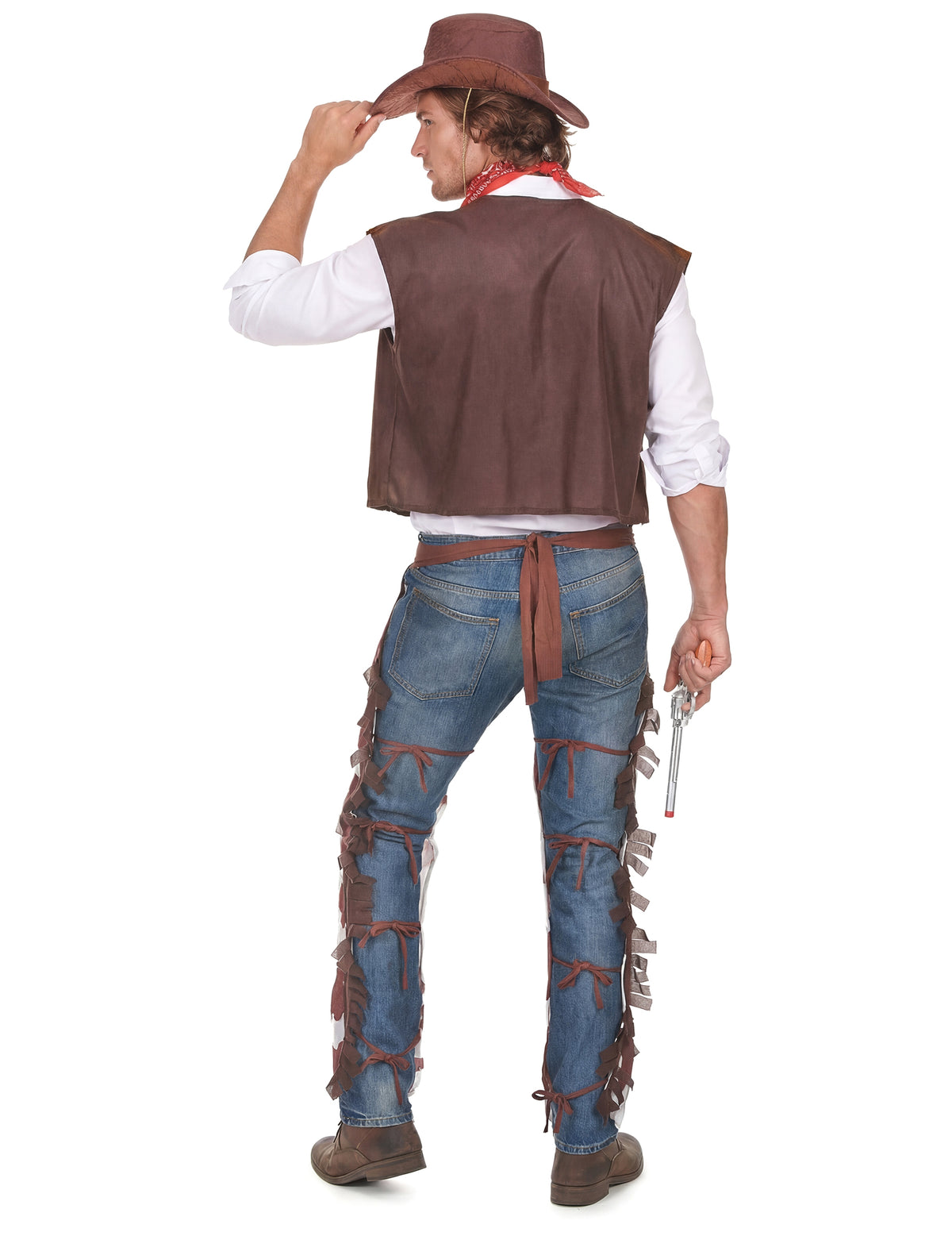 Cowboy-Kostüm für Herren braun-weiss