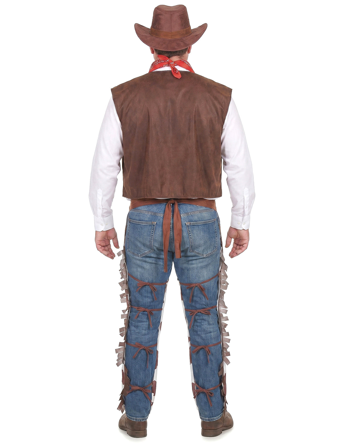 Cowboy-Kostüm für Herren braun-weiss