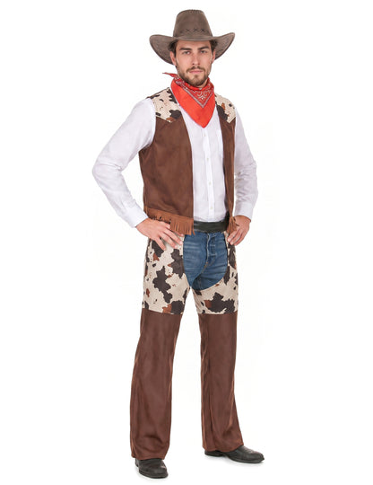Western Cowboy-Kostüm für Herren braun-weiss
