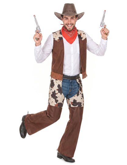Western Cowboy-Kostüm für Herren braun-weiss
