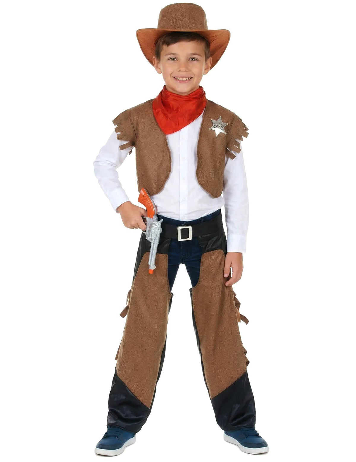 Schusswaffen et accessoires du déguisement de cowboy pour Jungen Braun