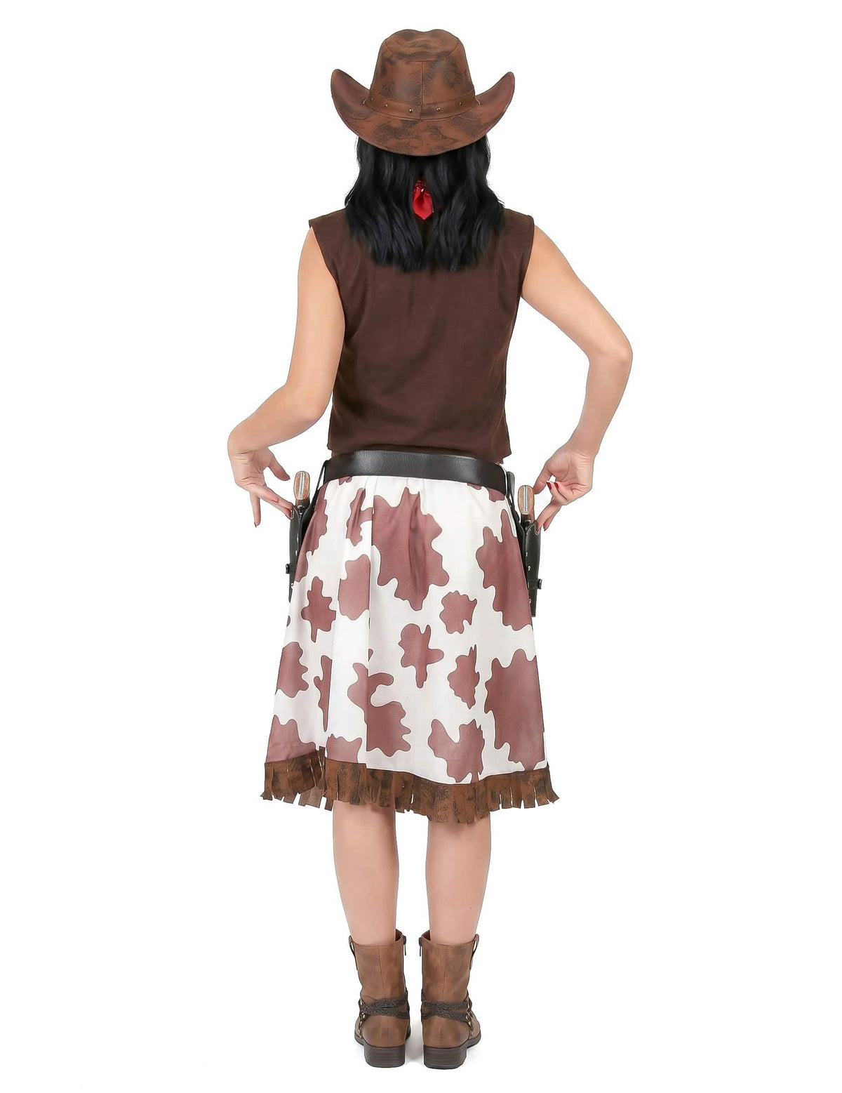 Geflecktes Cowgirl-Kostüm für Damen