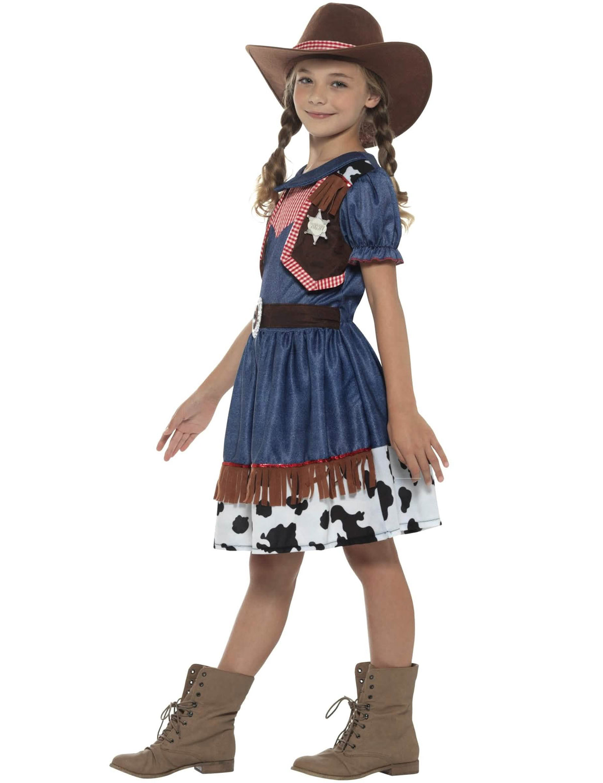Seitenansicht des texanischen Cowgirl-Kostüms
