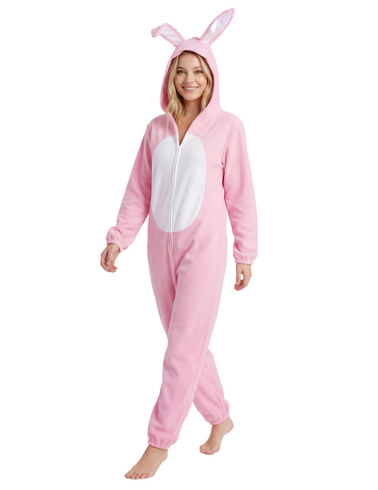 Paarkostüm Hase rosa für Erwachsene