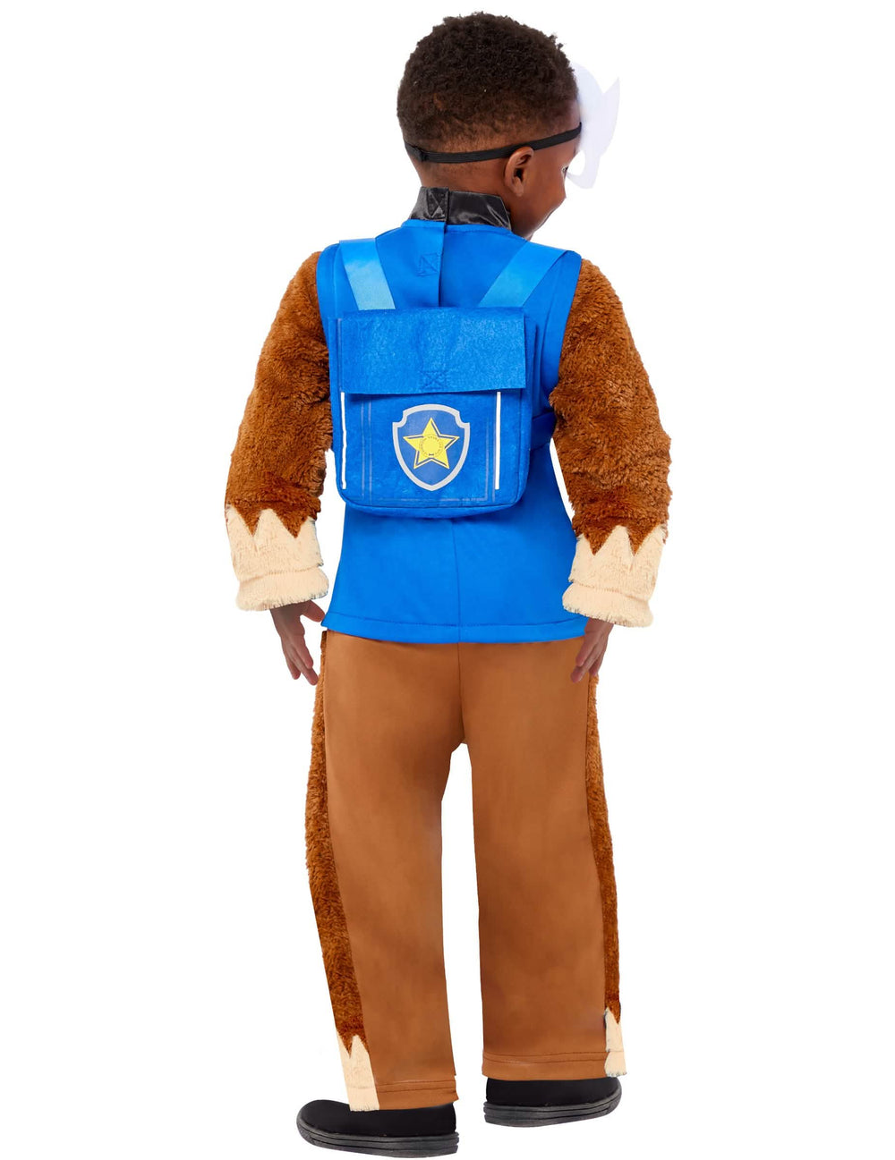 Rückansicht des Deluxe-Chase-Pat’Patrouille-Kostüms für Kinder