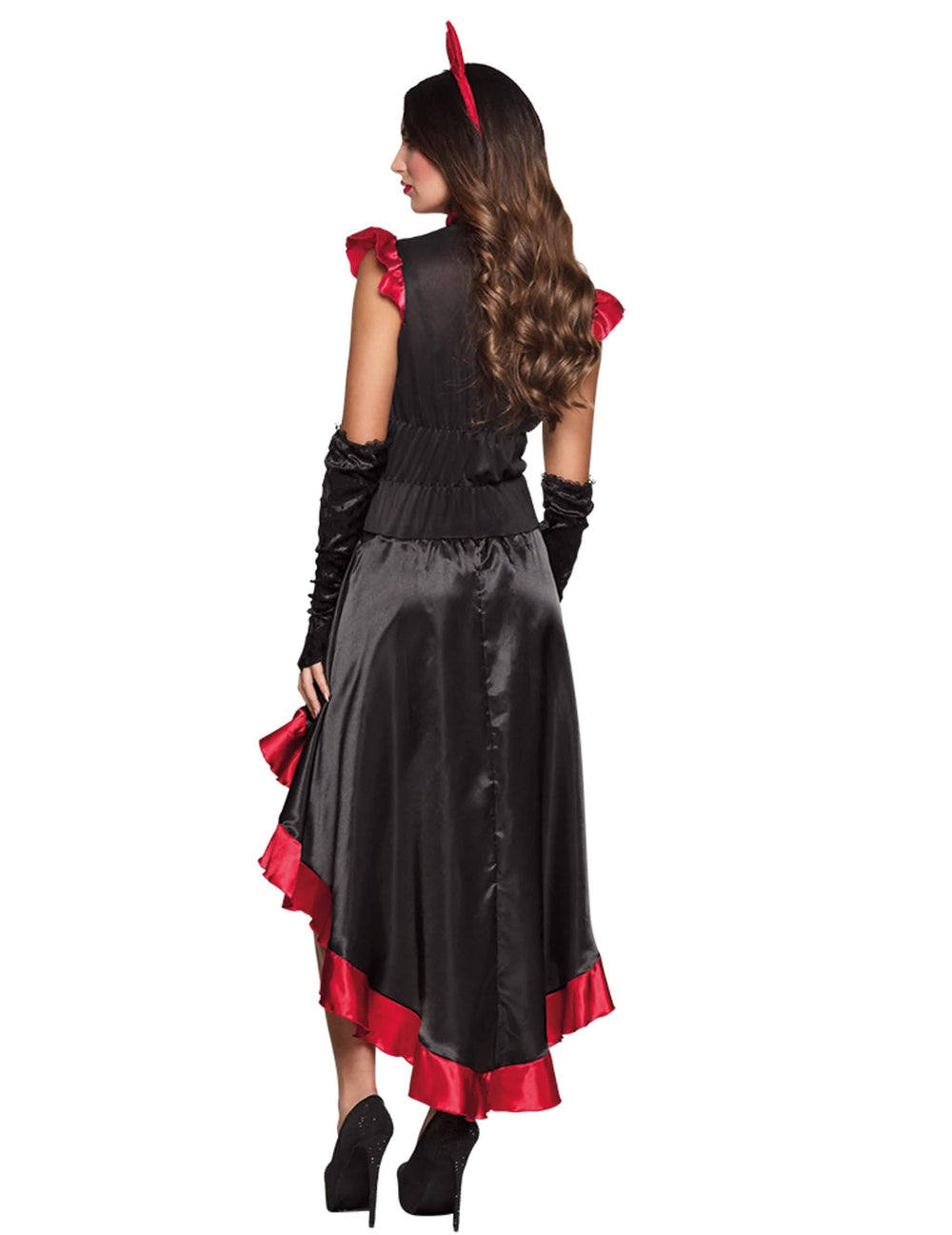 Rückenansicht des Gothic-Dämonen-Kostüms für Damen