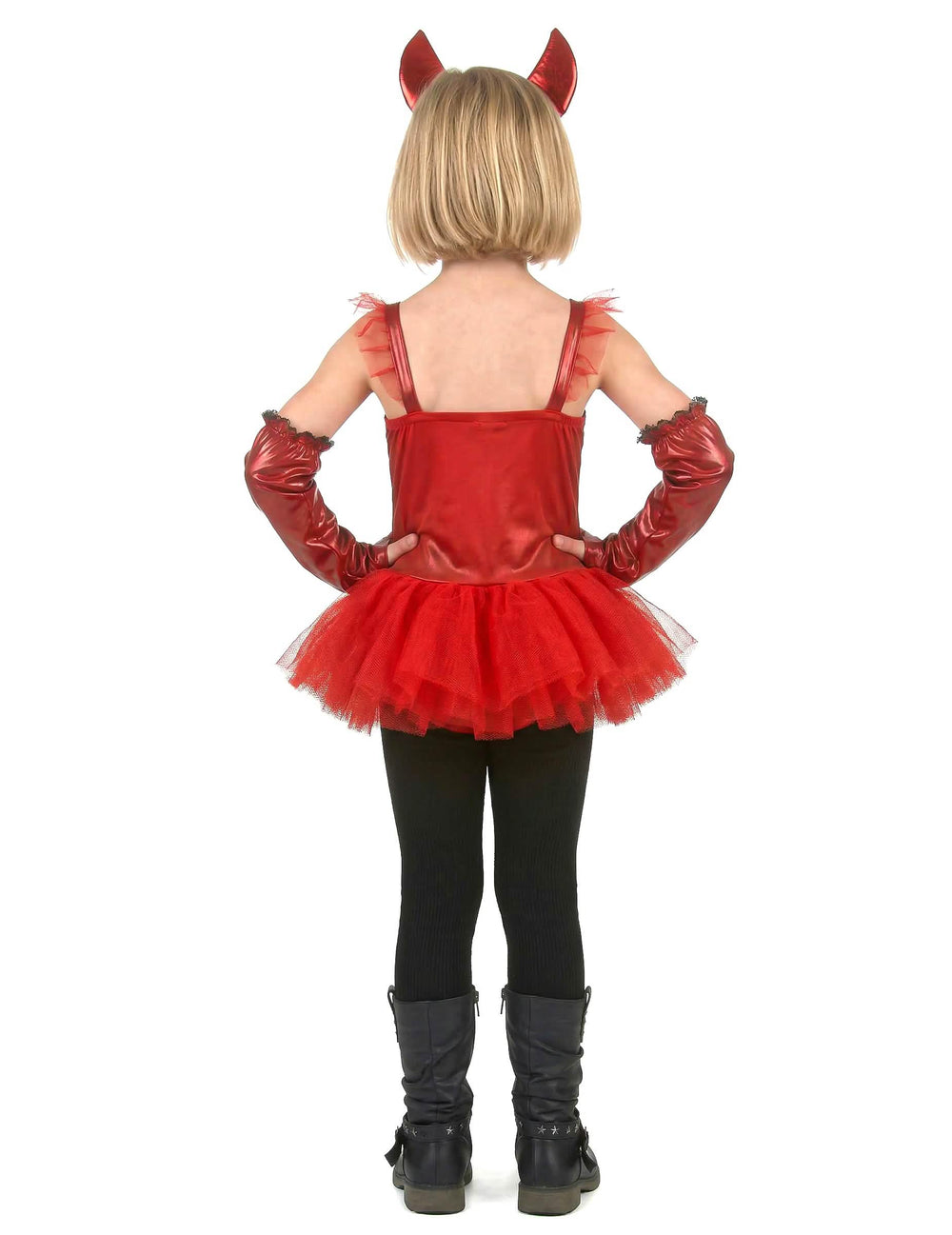 Rückansicht des Teufelin-Tutu-Kostüms für Mädchen