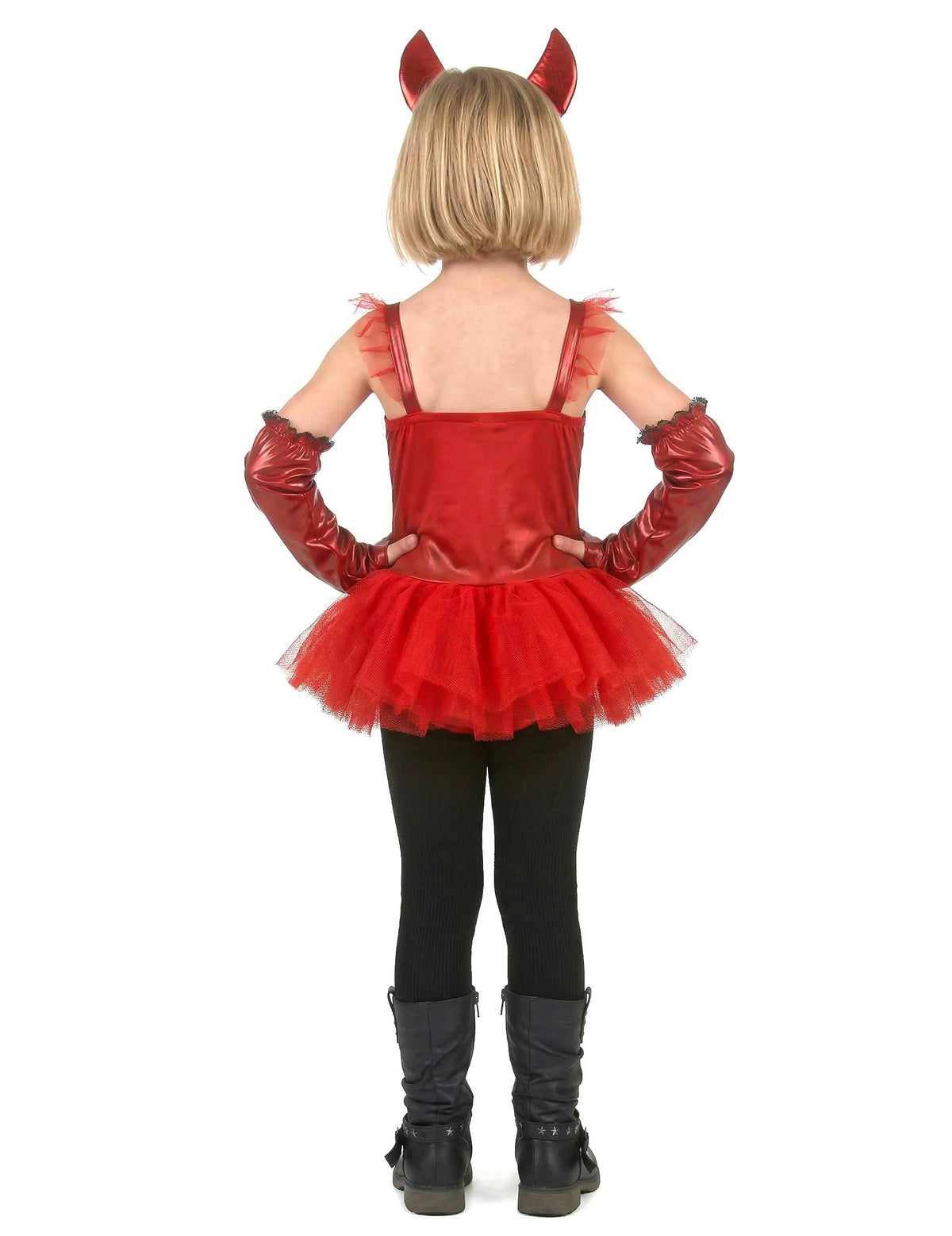 Rückansicht des Teufelin-Tutu-Kostüms für Mädchen