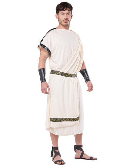 Vue de face du déguisement de dieu grec pour homme
