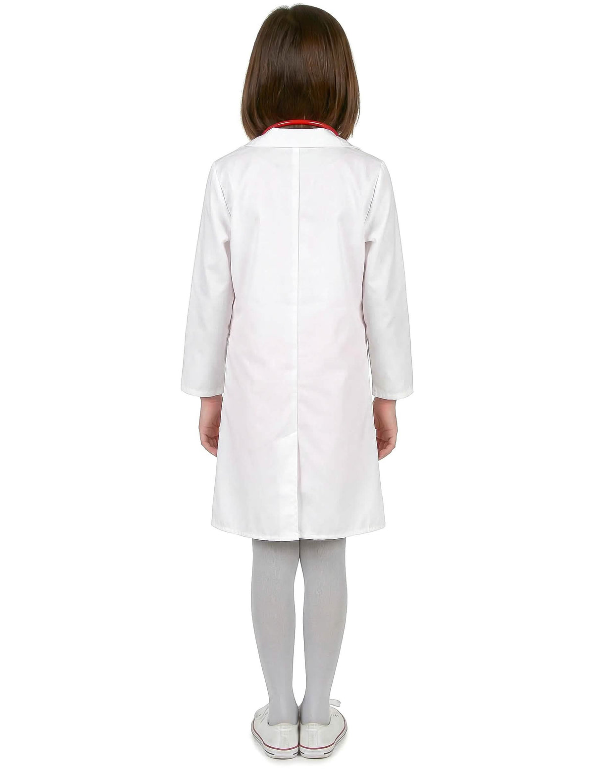Rückansicht des Doktorkostüms für Mädchen