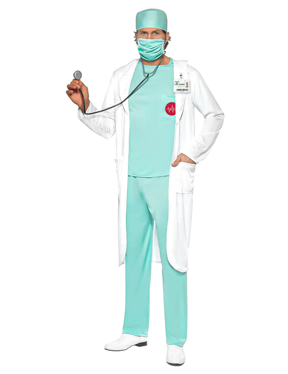 Vorderansicht des Doktor-Festkostüms für Herren