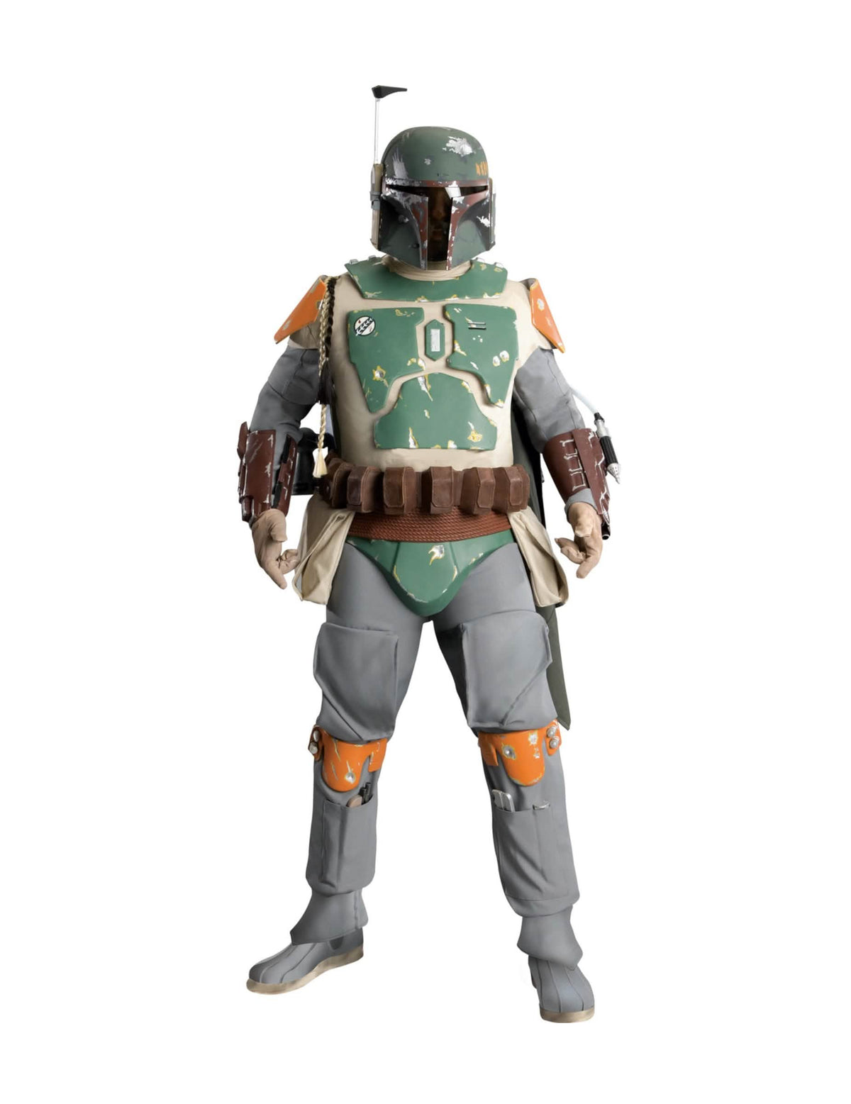 Boba Fett™-Kostüm für Herren Collectors Edition Faschingskostüm grün-grau-orange