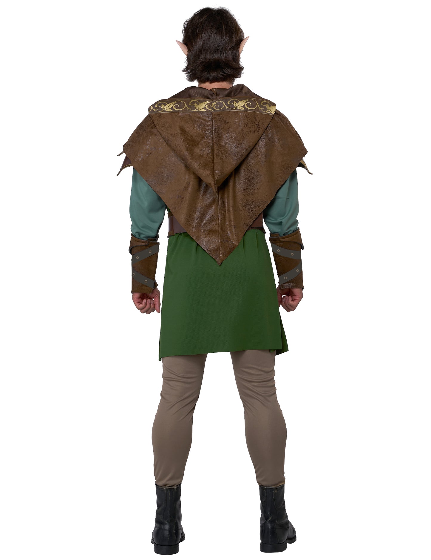 Vue de dos du déguisement elfe archer pour adulte