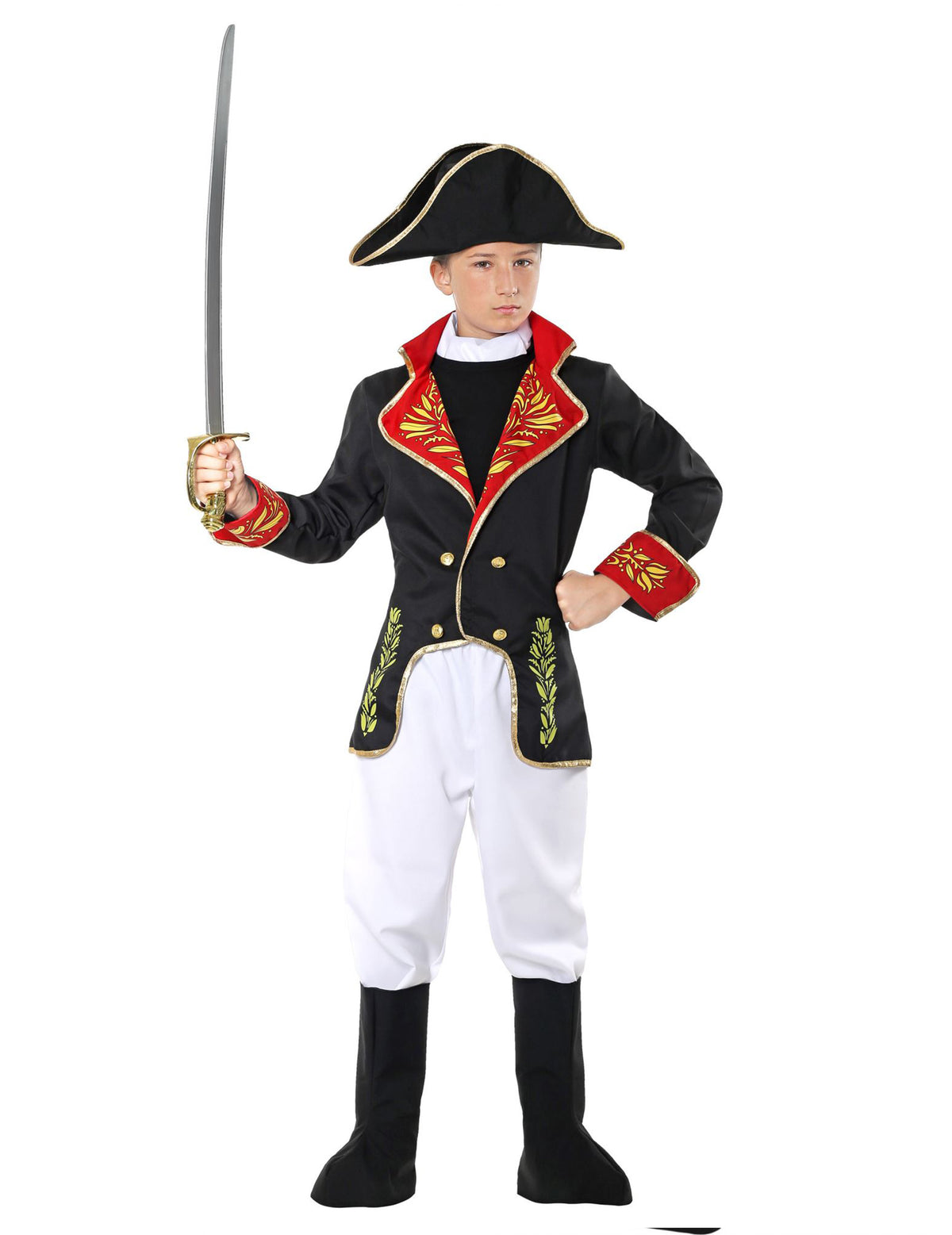 Napoleon-Kinderkostüm französischer Kaiser Jungen-Verkleidung bunt