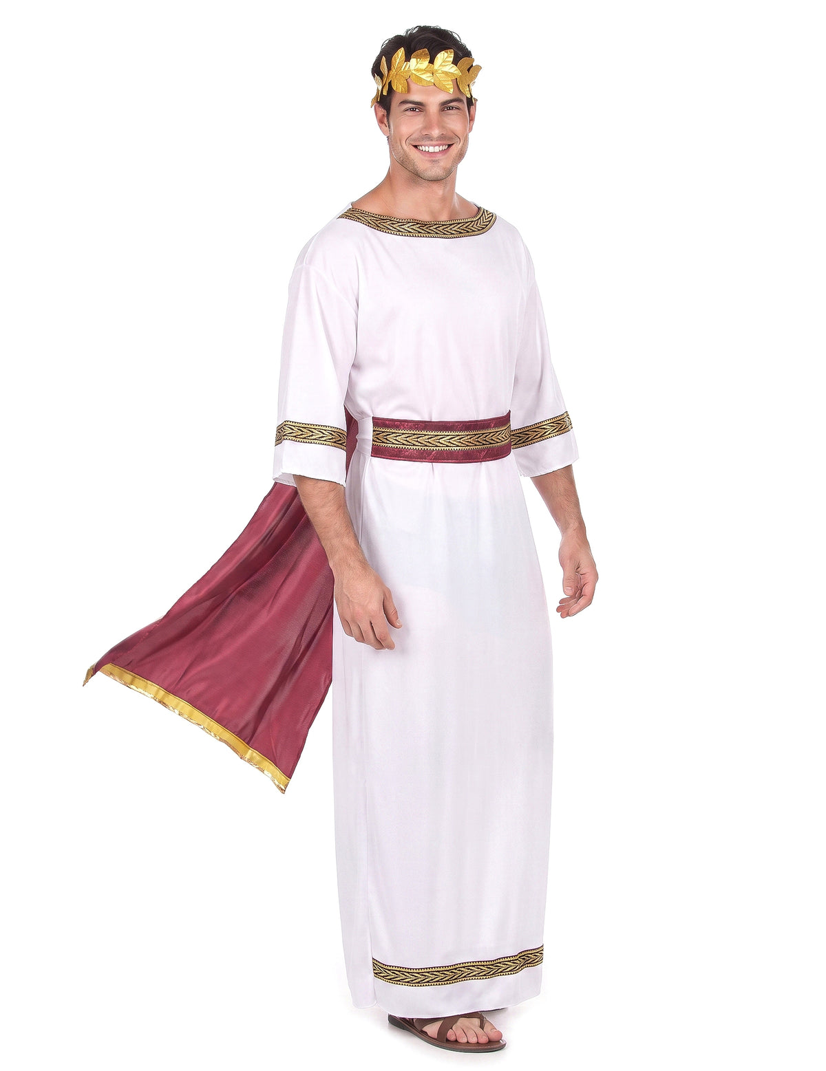 Griechischer Kaiser Herrenkostüm weiss-rot-goldfarben