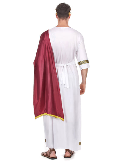Griechischer Kaiser Herrenkostüm weiss-rot-goldfarben