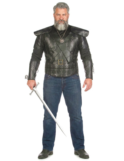 Cosplay Hexer-Kostüm Halloween-Verkleidung schwarz-silberfarben