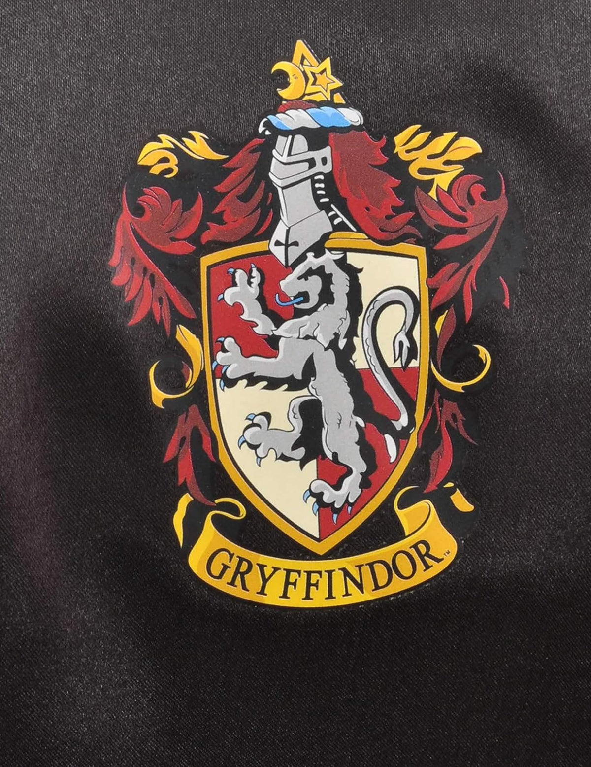 Detail des Gryffindor-Wappens des Kostüms und Accessoires Harry Potter
