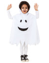 Déguisement de fantôme pour enfant blanc avec visage souriant
