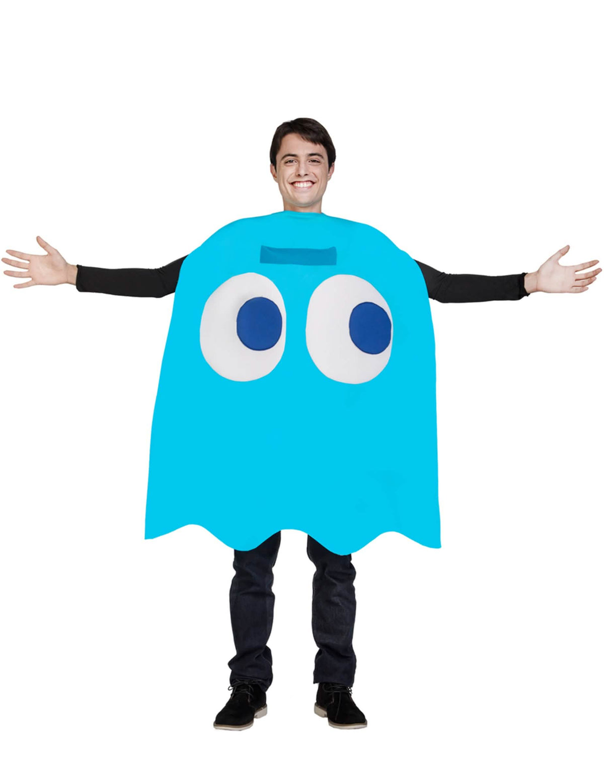Vue de face bras écartés du déguisement Fantôme Inky - Pac-Man™