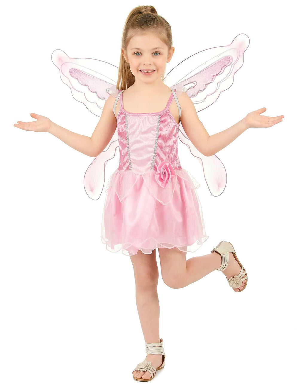 Feenkostüm-Schmetterling für Mädchen Rosa, Pink mit Flügeln