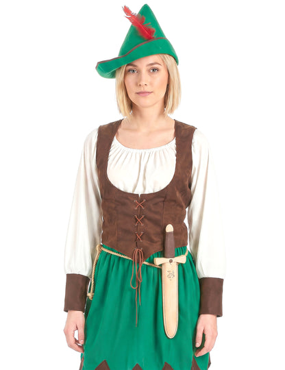 Waldfrauen-Kostüm für Damen grün-braun