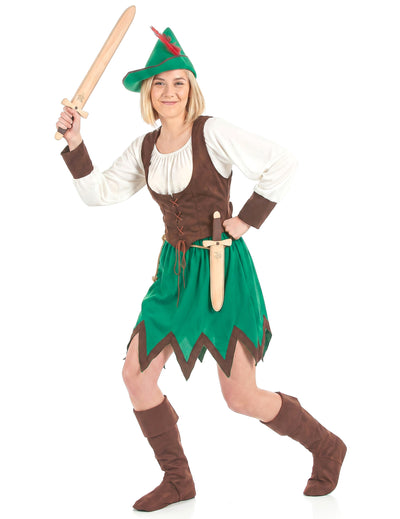 Waldfrauen-Kostüm für Damen grün-braun