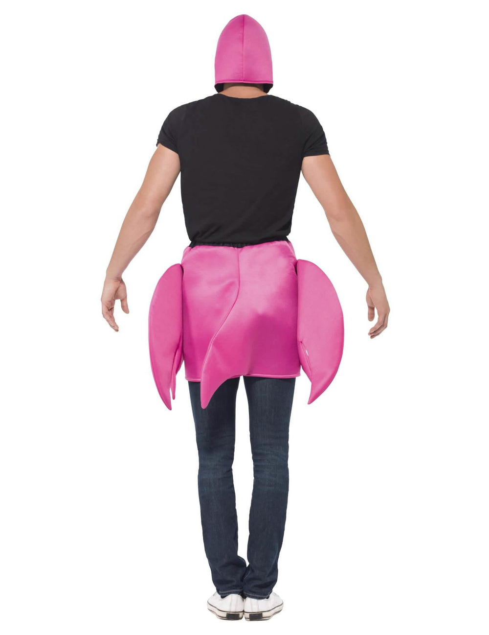 Rückansicht des Flamingo-Kostüms für Erwachsene