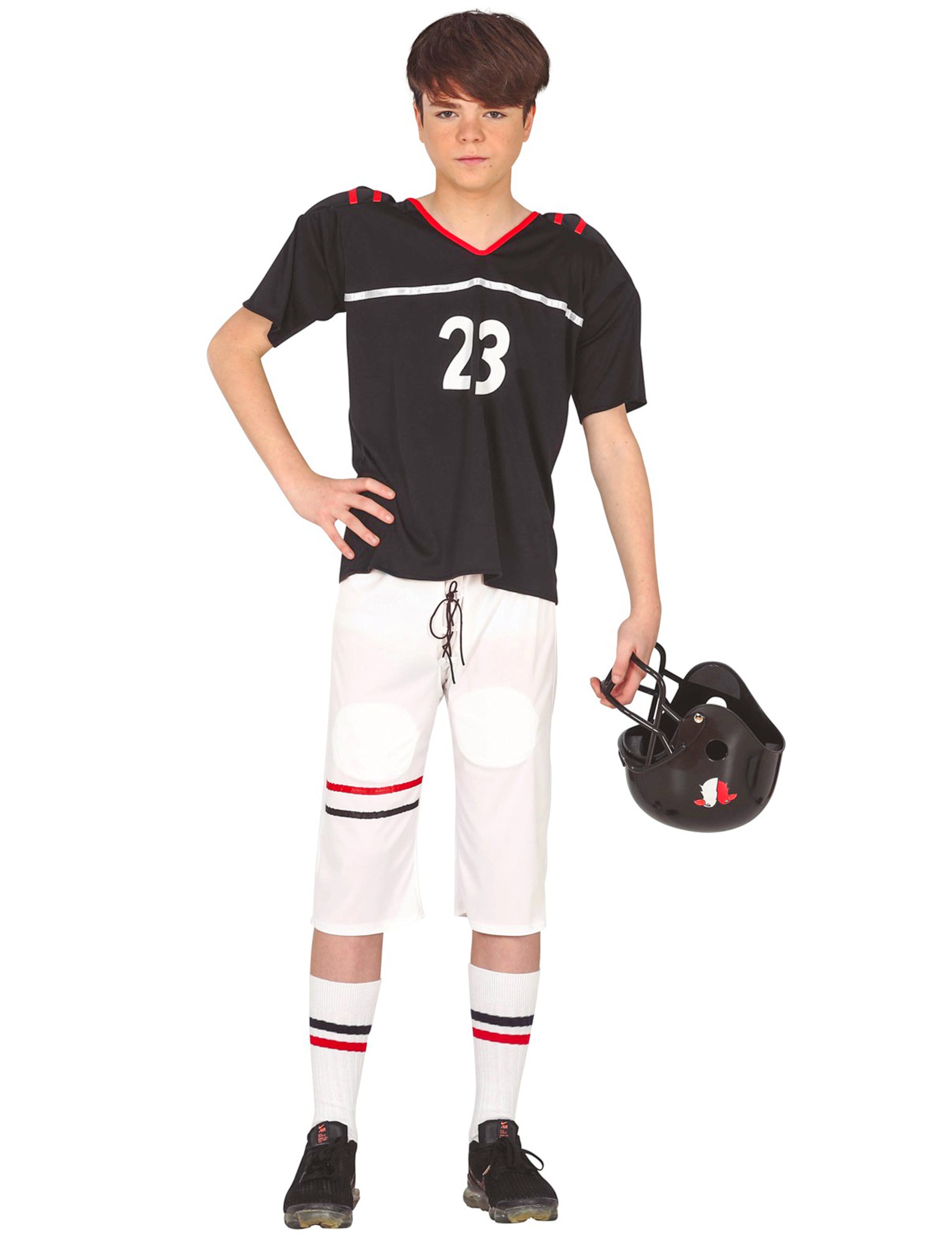 Vue de dos du déguisement footballeur Américain pour adolescent