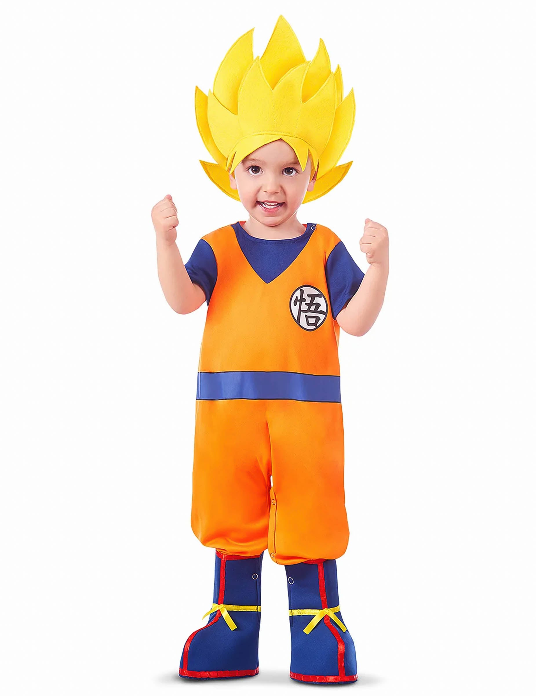 Vue de face du déguisement Goku Super Saiyan Dragon Ball Z pour bébé