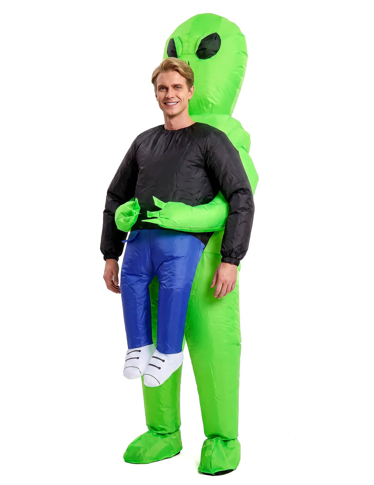 Huckepack-Kostüm für Erwachsene Alien bunt