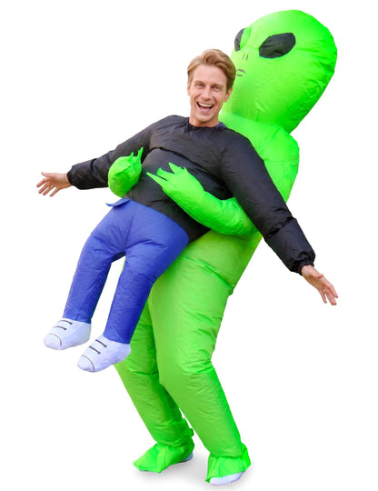 Huckepack-Kostüm für Erwachsene Alien bunt