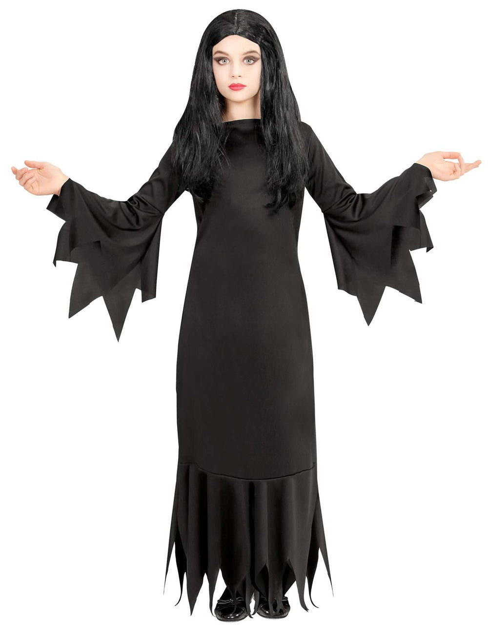 Frontansicht des Gothic-Kinderkostüms